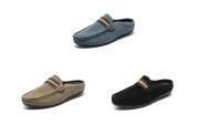Nuevos hombres jóvenes PU terciopelo cuero antideslizante vestido plano transpirable medias zapatillas verano primavera otoño zapatos casuales - details 2