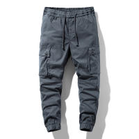 Pantalones Cargo cómodos informales para hombre, pantalones para correr de senderismo lisos y versátiles para otoño e invierno, nuevos pantalones deportivos elásticos con múltiples bolsillos para hombre - details 7