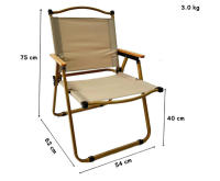 Silla de Playa Plegable con Reposabrazos ,SILLA CAMPING, Estructura de Acero Resistente,Asiento de Lona Impermeable,Estampado a Rayas ,Ideal para Playa o Camping ,Pesca, Estructura de Acero - details 0
