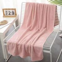 Toalla de baño portátil con absorción de agua para adultos, toalla de baño suave gruesa, forro polar Coral, manta de 140x70cm para el hogar - details 10