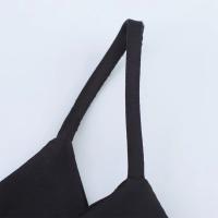 Vestido largo de noche sencillo con textura satinada PB&ZA2025, cuello halter, ajuste slim, tirantes, para verano, ropa de mujer. - details 4
