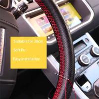Aguja e hilo para tejer volante automotriz, funda de cuero sintético, juego de cinco colores, textura DIY, piezas blandas automotrices - details 1