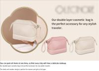 Bolsa de cosméticos de viaje de gran capacidad, bolsa de cosméticos grande, bolsa de maquillaje de viaje, bolsa de cosméticos de doble capa, bolsas de maquillaje impermeables - details 0