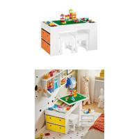 Juego de Mesa de Niños 2 Taburetes y Soporte para Papel de Piedra Verde Muebles de Organización - details 11