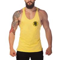 Japanese Anime Turtle Script Printed Bodybuilding Stringer Tank Tops Mens Cotton Y Back Fitness Gym Clothing Muscle Singlets - details 9