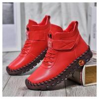 Algodón de estilo británico de terciopelo cálido para mujer, ots altos, informal, combina con todo, talla grande, invierno - details 0