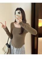 Camiseta ajustada de algodón para mujer, Top corto de manga larga, camiseta Sexy blanca Y2k para primavera y otoño - details 57