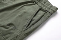 Pantalones Cargo de Algodón 100% para Hombres Cintura Elástica, Múltiples Bolsillos, Estilo Casual Militar - details 15