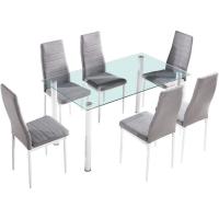 Mesa de Comedor Negra, Mesa de Cristal para Cocina, Medidas Mesa Moderna salón: 140 cm Largo x 80 cm Ancho x 75 cm Alto - details 11