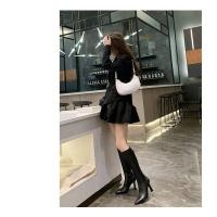 Botas De Tacón Alto Para Mujer, Botas Elásticas De Cabeza Cuadrada, Botas Delgadas De Tacón Súper Alto - details 7