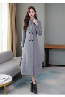 Abrigo grueso de lana para mujer, abrigo sobre la rodilla, cuello grueso de gran tamaño, extra largo, otoño e invierno, 2022 - details 9