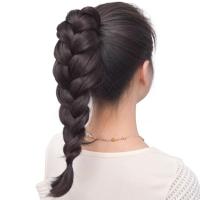 Peluca sintética de moda, cola de caballo trenzada, peluca sucia, cola de caballo alta, extensiones de cabello trenzado largo, extensiones de cola de caballo naturales para mujeres - details 6