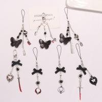 Correa de teléfono Y2K de mariposa negra, cordón de llave de estilo gótico, cadena para teléfono móvil, cordón fresco y dulce, llavero móvil, cordón, regalo de joyería - details 3
