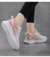 Zapatillas de deporte de malla transpirable para mujer, zapatos planos cómodos de fondo suave, zapatos deportivos casuales antideslizantes de talla grande 42 - details 17