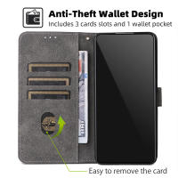 Funda de cuero para Realme GT6 GT 6T, billetera con ranuras para tarjetas, funda de teléfono con soporte abatible - details 0