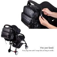Soboba Bolsas para mamá PU impermeable grande cambiador de pañales colgando en el cochecito patrón de estrella 3D - details 3