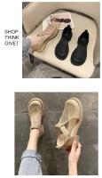 Sandalias de Punta Cerrada para Mujer Zapatos Negros, Transpirables, Moda Media, Planos, Cómodos con Hebilla Exterior - details 7