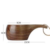 Taza de té con leche de madera de Acacia natural para acampar al aire libre finlandés Isamu, ordenador portátil, resistente al calor - details 7