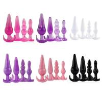 3 unid/set de joyería Anal de silicona, Vibrador, Juguetes sexuales para mujer, masajeador de próstata, Vibrador tipo bala, tapón Anal para hombres Gay - details 5