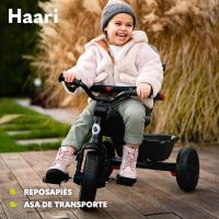 Haari Bicicleta 2 en 1 Menores hasta 25 kg 1,5-5 años Triciclo- Carrito Cesta espaciosa, Bolsa y portavasos Cinturones de 3 Puntos con Fundas Toldo Reposapiés Azul Oscuro - details 7