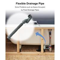 Trampa de perfil bajo 1 1/2 P, tubo de drenaje Flexible para bañera y ducha, trampa plana P, drenaje de bañera independiente para desagüe de bañera - details 7