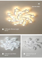 Luz de Techo Moderna de Estrella LEFAN 100CM Diseño LED Decorativo para Sala de Estar, Dormitorio, Iluminación del Hogar - details 7