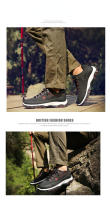 Zapatos grandes para senderismo al aire libre impermeables y antideslizantes para hombres - details 3