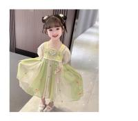 Hanfu-falda glutinosa súper inmortal de manga corta para niña, falda glutinosa súper inmortal de estilo fino para bebé, verano 2025 - details 17