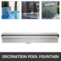 VEVOR cascada de acero inoxidable con conector de tubería, vertedero para jardín, estanque al aire libre, fuente de piscina Rectangular - details 2