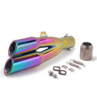 Silenciador de tubo de escape de doble orificio para motocicleta, silenciador Universal de 51mm, DB Killer para R3 Ninja ZX4R CBR125R DUKE - details 5