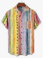 Camisa Casual de Playa Kawaii Aloha Estampado 3D Verano, Manga Corta, Talla Grande para Hombres y Mujeres - details 5