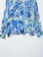 Camisa Estampada Floral 2025 Top Casual de Manga Larga para Mujeres Blusas Sueltas de Moda - details 10