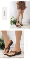 Women Snakeskin Print Toe Post Sandals Color Solid Slip On Platform Shoes Casual & Beach Summer Shoes - details 5
