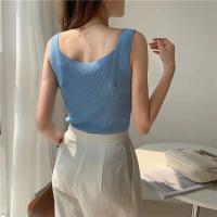 Top de Punto Zjaiss 2025 Camiseta Deportiva Casual para Mujer Cuello Redondo Lento Verano - details 23