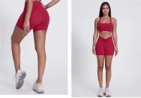 SHINBENE-pantalones cortos deportivos Super Cloud para gimnasio, Shorts sexys de cintura alta con cordones para Yoga, entrenamiento, correr, 4 ", 2,0 - details 1