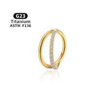 Piercing de Aro para tabique nasal, aro de 18G, g23, Circonia cúbica, zirconia, circonita, zirconita, espiral, joyería corporal, 1 unidad - details 2