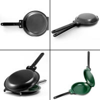 Sartén antiadherente plegable de doble cara, herramienta de cocina estable y duradera para barbacoa, hogar - details 7