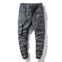 Pantalones de chándal versátiles para hombre, pantalón Cargo informal, sencillo, a la moda, para otoño e invierno, color liso, con múltiples bolsillos, para exteriores - details 4