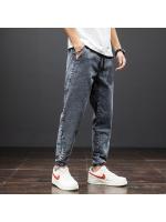 Pantalones Cargo Harem Para Hombre Negro Azul Estilo Callejero Primavera Verano Denim Midweight Cierre Con Cordón Talla Grande Hasta 8XL - details 11