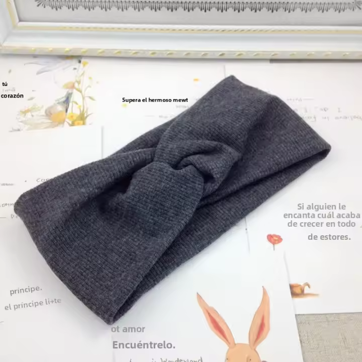 Diadema Para Bebés De Color Sólido Con Nudo Cruzado Diademas Elásticos Para Niñas Turbante Con Lazo Bonito Accesorios Para El Cabello De Bebés - 1