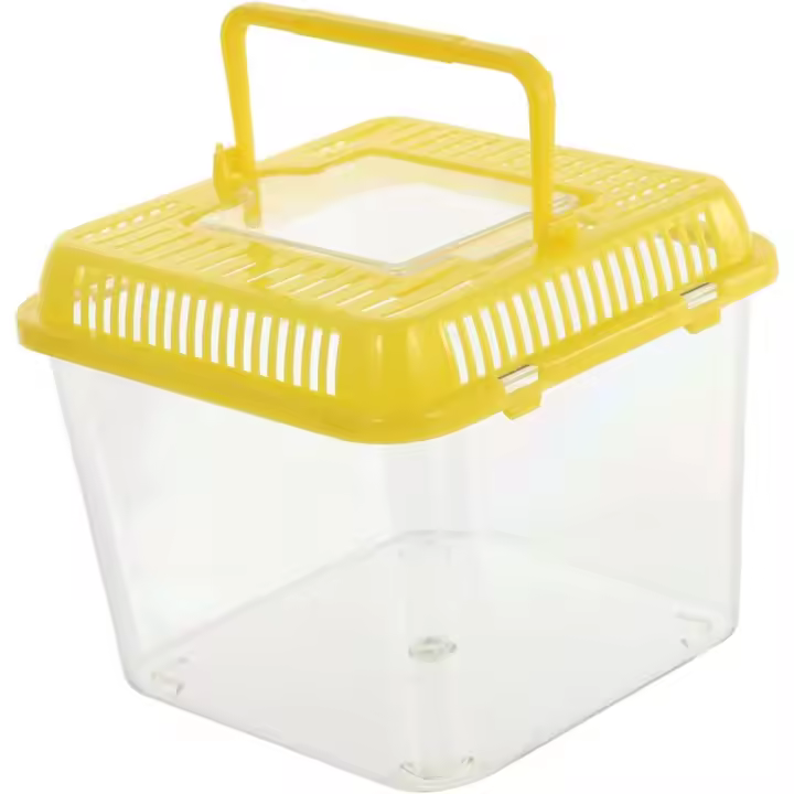 Caja de mascotas para reptiles, contenedor de tanque de palo de piscina con tapas, contenedor de serpiente, jaulas para reptiles, 1 unidad - 1