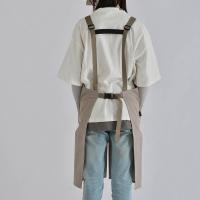 Delantal impermeable de estilo japonés coreano para uso doméstico con bolsillos, delantal de cocina de Color sólido, delantal sin mangas ajustable Simple para adultos - details 6
