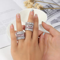 ZAKOL moda Murtilcolor Baguette anillos de circonia para mujeres Marquesa cristal hombres anillo boda fiesta joyería regalo - details 2