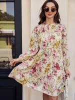 Vestido Floral Midi para Mujer Moda de Primavera Otoño 2025 Vestidos Largos para Mujeres Curvas - details 1