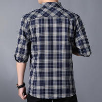 Camisa de Cuadros para Hombres Tallas Grandes 5XL 6XL 7XL Manga Larga Moda Otoño Negocios Casual Oficina - details 2