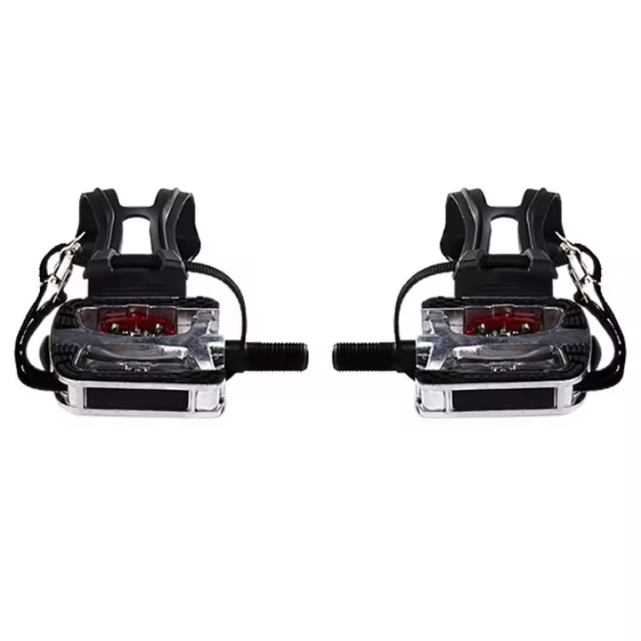 Pedales SPD para bicicleta de spinning, con jaulas para los dedos del pie, pedales de Clip Shimano para ejercicio en interiores, pedales de plataforma de Ciclismo de 9/16 pulgadas - 1