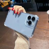 Funda de teléfono transparente a prueba de golpes de lujo para iPhone 16 15 13 12 11 14 Pro Max Mini XR XS 7 8 14 15 16 Plus accesorios de parachoques de silicona - details 1