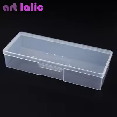 Estuche de Herramientas de Manicura: Porta Esmalte de Uñas en Plástico Caja de Almacenamiento de Rectángulo para Arte de Uñas Herramientas de Estudio de Uñas - 1