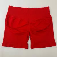 Pantalones cortos de yoga con banda baja acanalada, pantalones cortos de yoga sin costuras, pantalones cortos de entrenamiento para gimnasio, pantalones cortos elásticos para correr, ropa de fitness - details 9