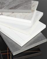 Mesa de centro de mármol para café: Mesa auxiliar de café con marco de metal estilo nórdico moderno para sofá de salón 100x60x43cm (gris) - details 8